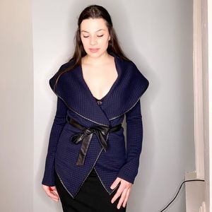 Navy Textured Sweater by Banjul